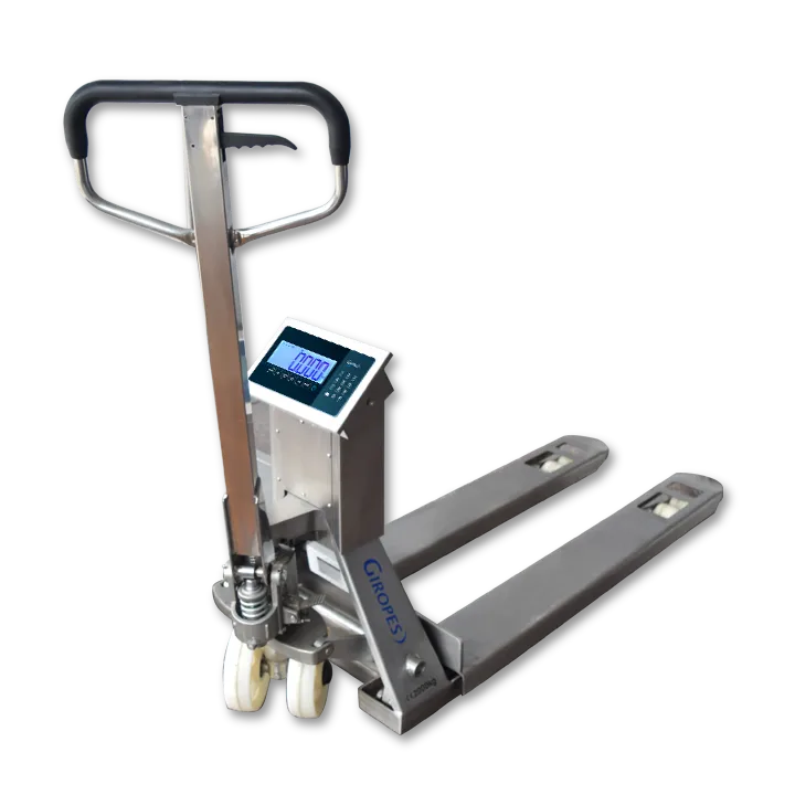 Baxtran TP410 Stainless Steel Pallet Truck Scales for foodservice and food manufacturing industry and general warehouse use